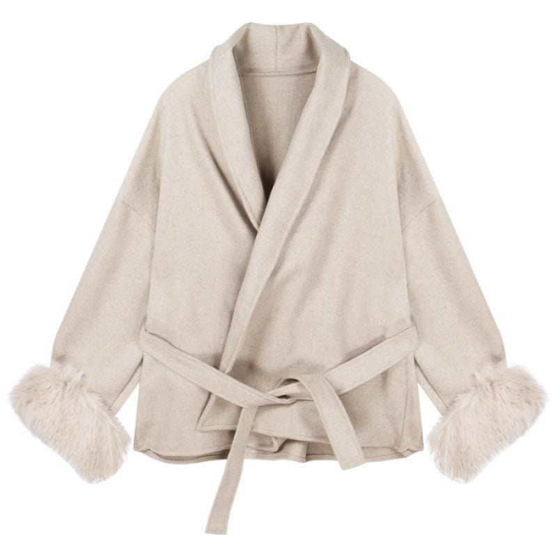 Viraler Faux Fur Sleeve Coat