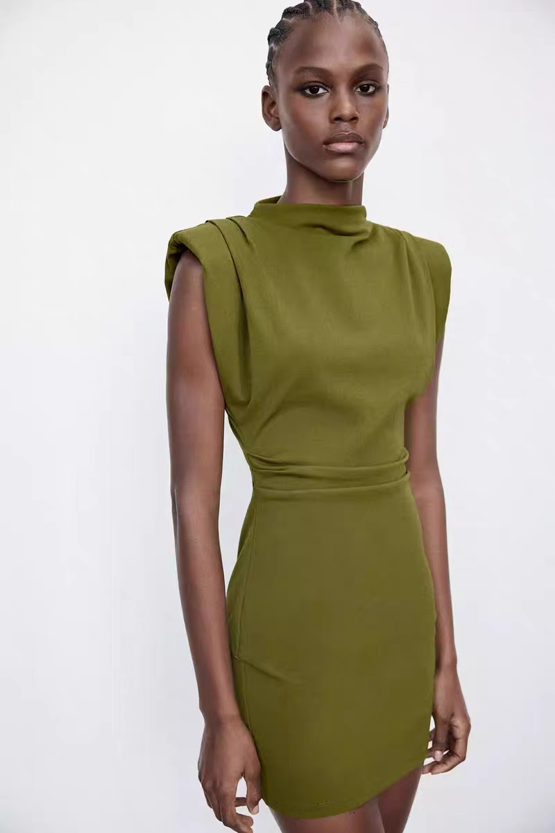 Twisted Olive Dress