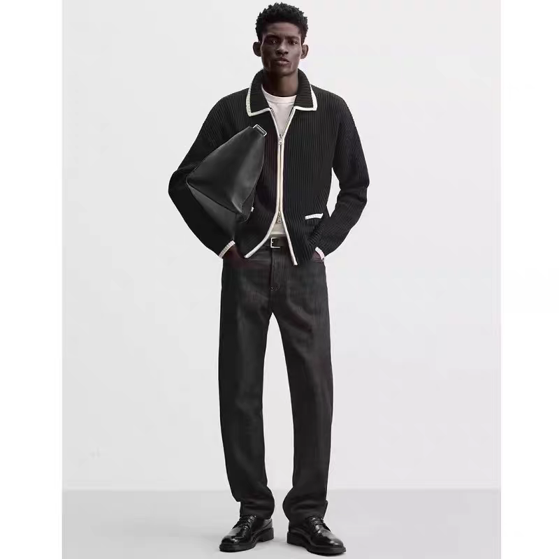 Zip-Up College Sweater