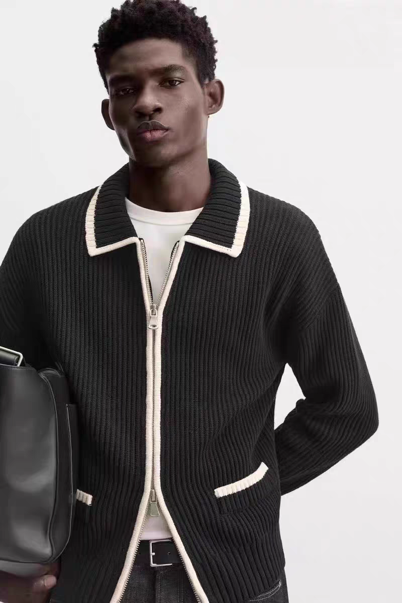 Zip-Up College Sweater
