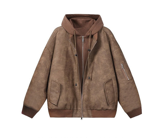 Oversized Lederjacke