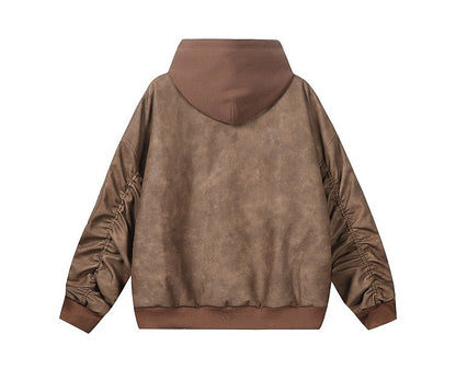 Oversized Lederjacke