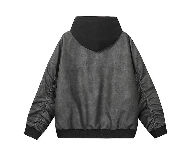 Oversized Lederjacke