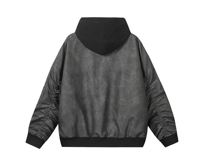 Oversized Lederjacke