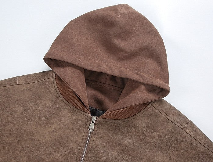 Oversized Lederjacke