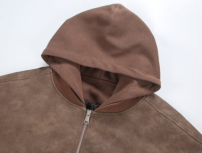 Oversized Lederjacke