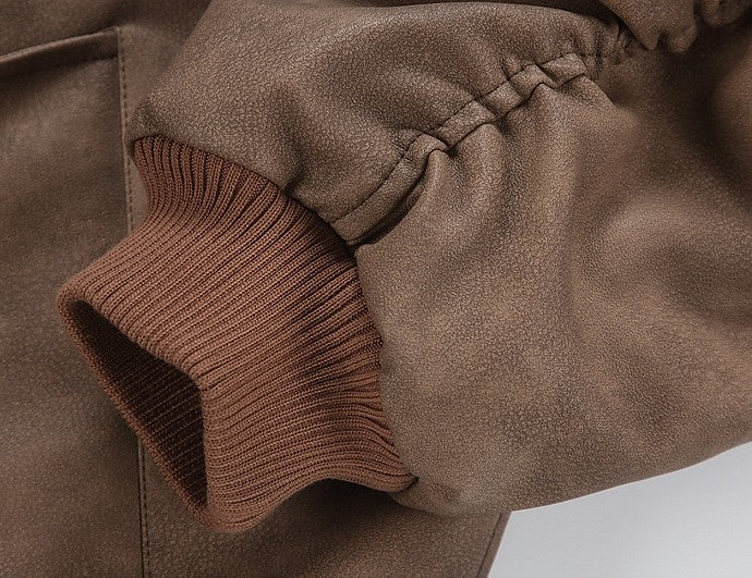 Oversized Lederjacke
