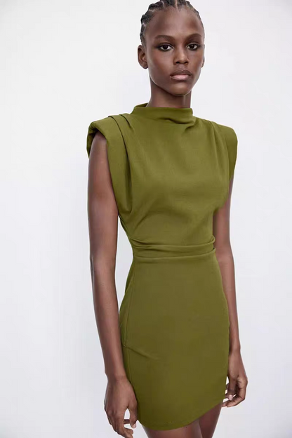 Twisted Olive Dress