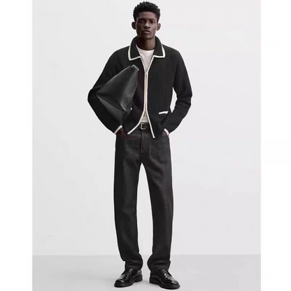Zip-Up College Sweater