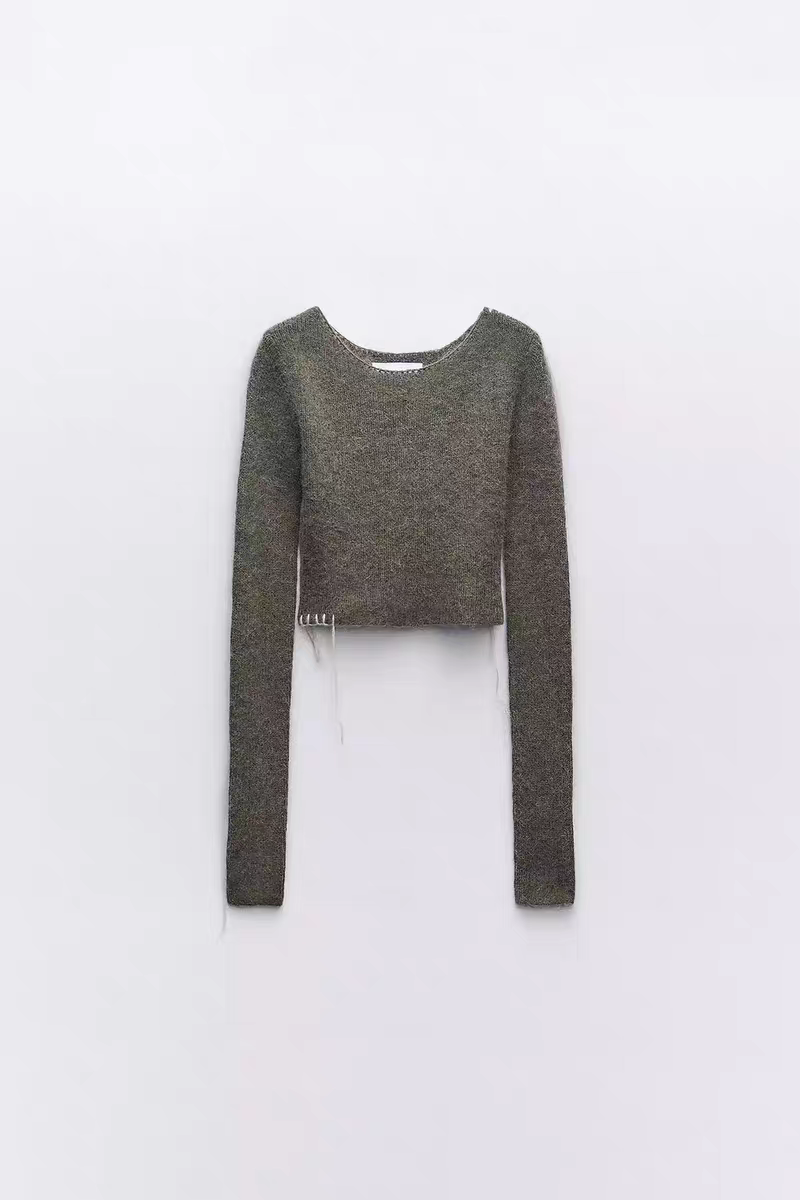 Moss Cropped Sweater