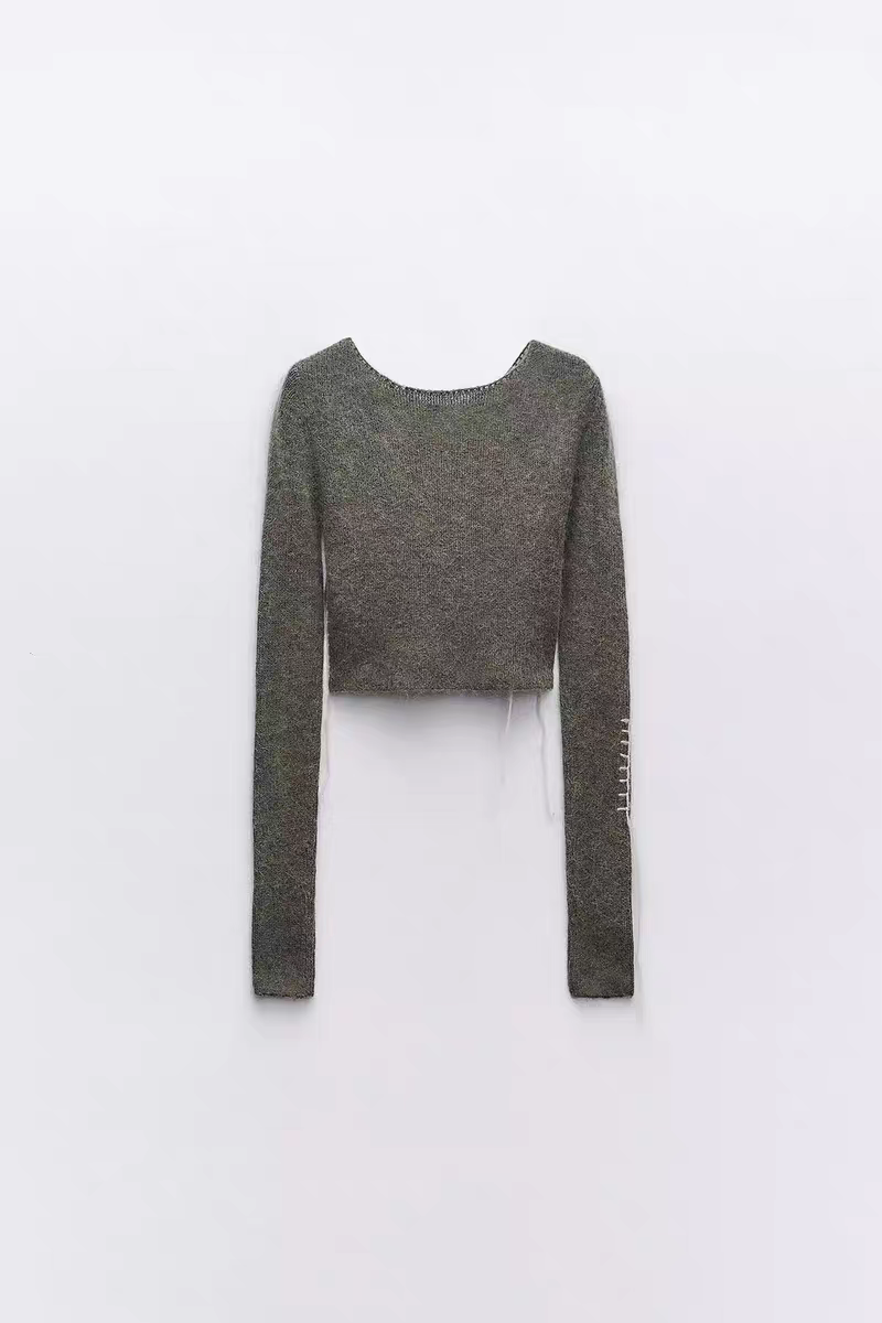 Moss Cropped Sweater